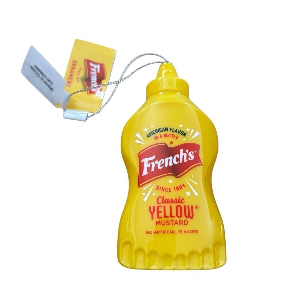 French’s Classic Yellow Mustard Plastic Christmas Ornament *New*